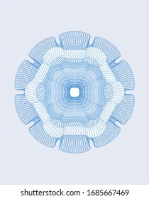 Light blue abstract rosette. Vector Illustration. Detailed.