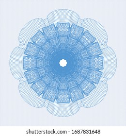 Light blue abstract rosette. Vector Illustration. Detailed.