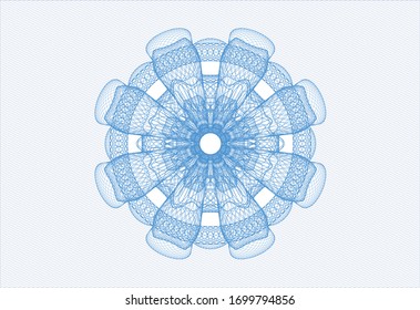 Light blue abstract rosette. Vector Illustration. Detailed.