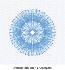 Light blue abstract rosette. Vector Illustration. Detailed.