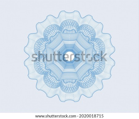 Light blue abstract rosette. Vector Illustration. Detailed. 