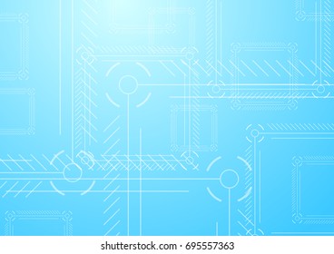 Light blue abstract tech vector background