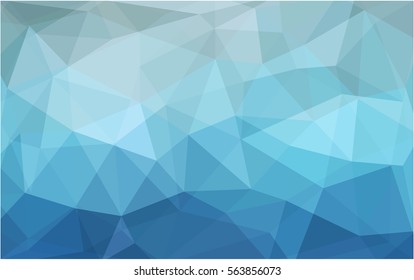 Light BLUE abstract textured polygonal background. Vector blurry triangle design. Pattern can be used for background.