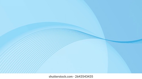 Light Blue Abstract Wave Background, Delicate Lines, Minimalist Design, Calming and Serene Graphic for Web Design, Presentations and Creative Projects in Vector Format