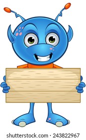 Light Blue Alien Character
