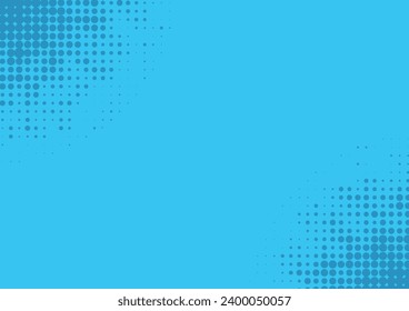 Light blue American comic style halftone background. A design that is easy to use even in business situations.