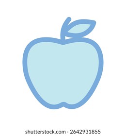Light blue apple icon. Vector illustration