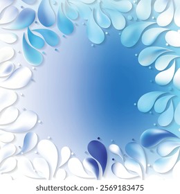 Light Blue Arc Drop Background Design