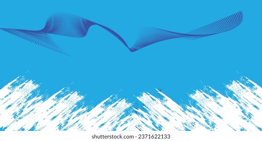 pincel azul claro conjunto de pantalla de fondo de color blanco, ilustración vectorial