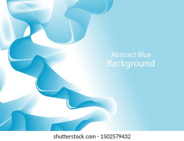 Light Blue background. Abstract waves, sky, winter vector background with waves.