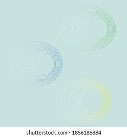 Light blue background with circles and ovals. Modern abstract illustration. Design for business advertising. Gradient. Banner.