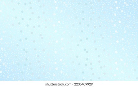 hellblauer Hintergrund mit Confetti-Punkten für den Winter 