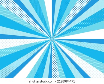 light blue background decorated with focusing line and polka dots