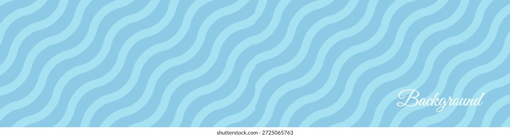 Ein hellblauer Hintergrund mit einem nahtlosen Muster aus fließenden, diagonalen Wellenlinien in einem etwas dunkleren Schatten, der eine ruhige und rhythmische visuelle Textur erzeugt.