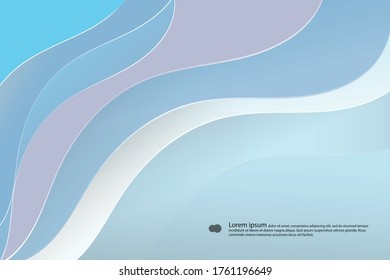 Light blue background with flat design waves.