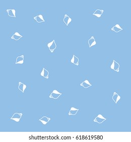 light blue background flat design with a many seashell or shell vector illustration