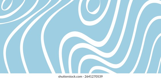 The light blue background has white lines that are wavy or natural lines. The curves and swirls throughout the image create a sense of movement and nature.