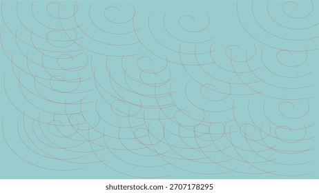 Un fondo azul claro con muchos patrones de remolino marrón.
