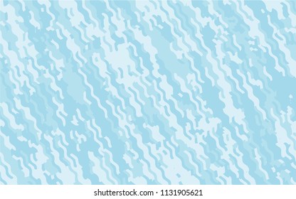 Light blue background with optical effect. Curved lines. Minimal design. Zigzag, wavy pattern. Vector illustration for posters, covers, wrappers, business cards. Textured surface Abstract waves
