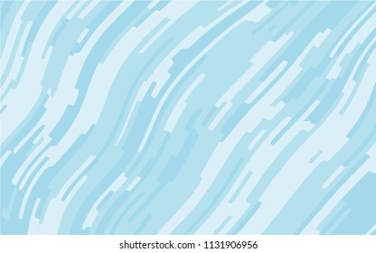 Light blue background with optical effect. Curved lines. Minimal design. Zigzag, wavy pattern. Vector illustration for posters, covers, wrappers, business cards. Textured surface Abstract waves