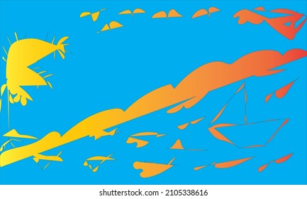 hellblauer Hintergrund und orangefarbenes Farbverlauf-Muster. Dieser Hintergrund eignet sich für Handy-Hintergründe, Präsentationshintergründe und mehr.