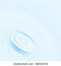 Light blue background, ornamental circle angle, vector illustration