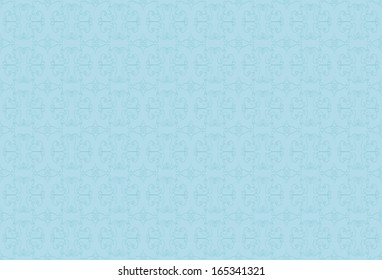 light blue background with blue pattern.