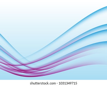 light blue background with purple and blue gradient wave vector design