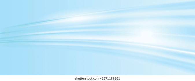 Light blue background with smooth, flowing lines. The blue background has a soft, gradient texture, creating a serene and airy feel. Gradient wave background vector. Blue background.