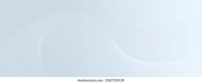 Light blue background with a smooth, flowing wave pattern. The background is soft and calming, featuring a blue color with subtle texture. Digital background vector. Blue background.