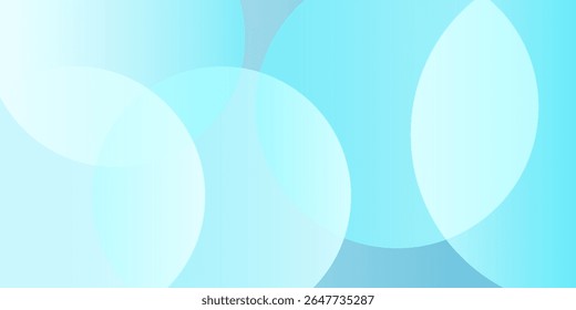 A light blue background with a smooth, gradient texture. The background features overlapping translucent circles in blue hues. Minimal abstract circles vector gradient background