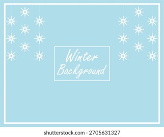 Light blue background with snowflake garlands