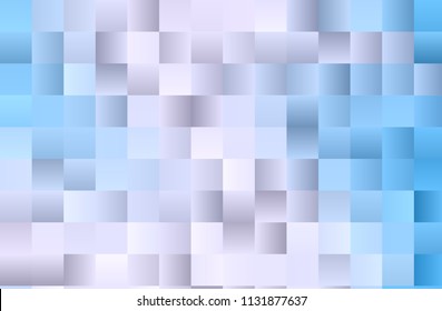 Light blue background with squares. Simple geometric background with gradient shapes. Vector illustration