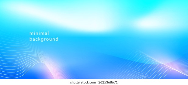 A light blue background that emphasizes freshness and relaxation, with soft and natural curved and fine lines.