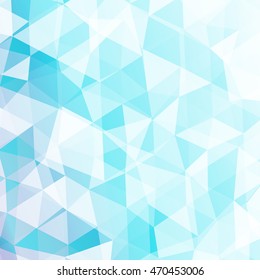light blue background transparent triangles. polygonal design. vector illustration. for the design of your business plans, presentations, wallpapers