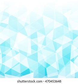light blue background transparent triangles. polygonal design. vector illustration. for the design of your business plans, presentations, wallpapers