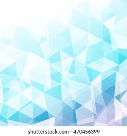 light blue background transparent triangles. polygonal design. vector illustration. for the design of your business plans, presentations, wallpapers