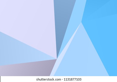 Light blue background with triangles Simple geometric background with gradient shapes. Vector illustration.