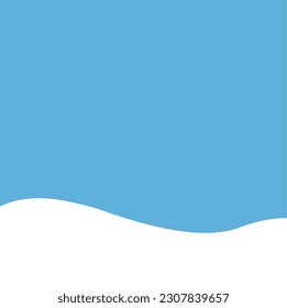 fondo azul claro y volante blanco