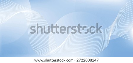 Light blue background with a white gradient decorated with dynamic circles and curved lines. Modern and futuristic curved line design for cover, banner, brochure, and website.