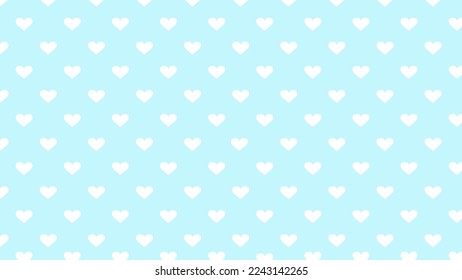 light blue background with white hearts