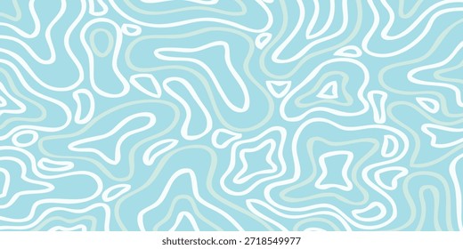 Um plano de fundo azul claro com linhas de contorno brancas, onduladas, semelhantes a mapas topográficos, criando um padrão transparente e abstrato.