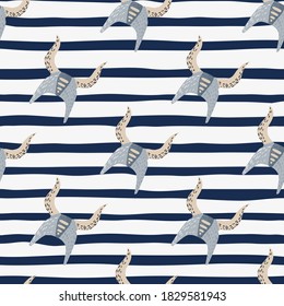 Los cascos vitivinícolas de color azul claro y beige combinan perfectamente. Fondo blanco y azul marino desnudo. Fondo de Noruega. Perfecto para el diseño de tela, impresión textil, envoltura, cubierta. Ilustración vectorial.