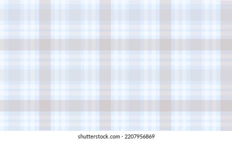 Light blue beige plaid texture flannel background vector illustration.