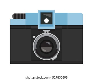 Light Blue and Black Analog Film Camera