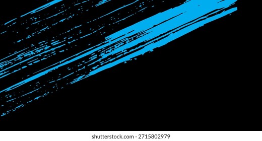 azul claro preto escova envoltório carro adesivo padrão abstrato banner esportivo linhas azul claro preto cor combinação grunge pincel padrão.