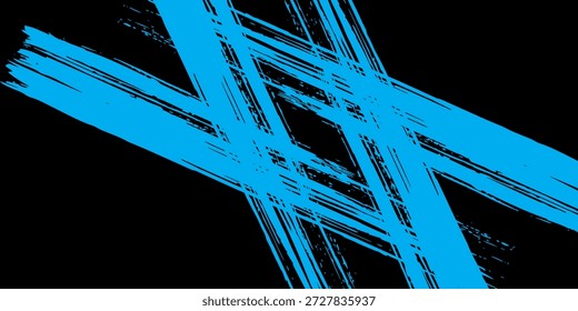 azul claro negro cepillo abrigo coche patrón de pegatina abstracto Anuncio líneas deportivas azul claro negro combinación de color grunge patrón de pincel, moderno.