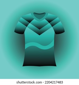 LIGHT BLUE AND BLACK JERSEY T-SHIRT DESIGN