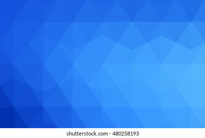 Light blue blurry triangle background. Modern geometrical abstract illustration with gradient. The elegant pattern can be used as part of a brand book.