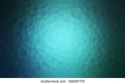 Light blue blurry triangle background. Creative illustration in halftone style with gradient. Brand-new design for your business.